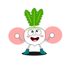 Always cheerful white turnip sticker #5226831