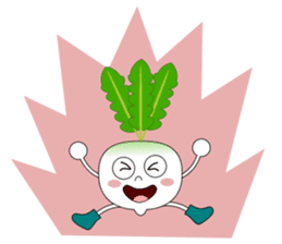 Always cheerful white turnip sticker #5226835