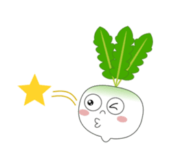 Always cheerful white turnip sticker #5226862