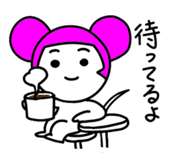 Pink mouse sticker #5227135