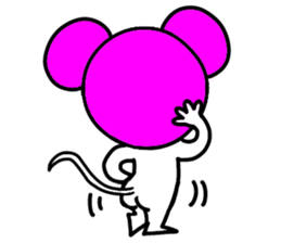 Pink mouse sticker #5227146