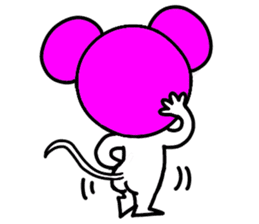 Pink mouse sticker #5227146