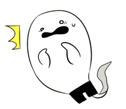Footless tights ghost sticker #5227760