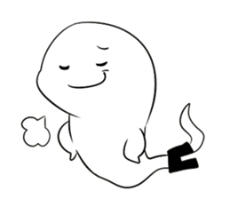 Footless tights ghost sticker #5227761