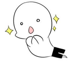Footless tights ghost sticker #5227766
