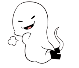 Footless tights ghost sticker #5227772