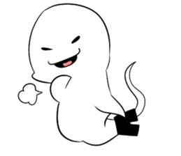 Footless tights ghost sticker #5227772