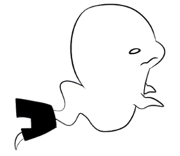 Footless tights ghost sticker #5227776