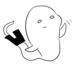 Footless tights ghost sticker #5227778