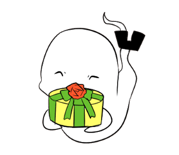 Footless tights ghost sticker #5227780