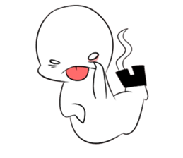 Footless tights ghost sticker #5227784