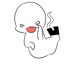 Footless tights ghost sticker #5227784