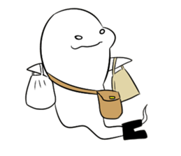 Footless tights ghost sticker #5227785