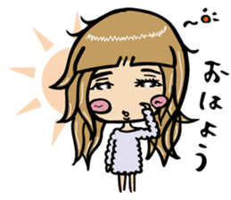 It's A-chan's thinking of woman sticker #5228478