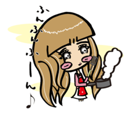 It's A-chan's thinking of woman sticker #5228482