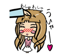 It's A-chan's thinking of woman sticker #5228487