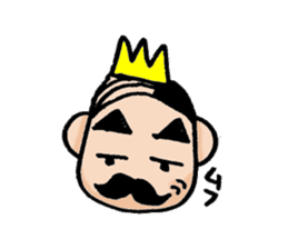 A mustache grandfather is a king. sticker #5229508