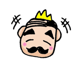 A mustache grandfather is a king. sticker #5229520