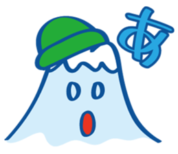 Four seasons of Fujiyama Boy.(in winter) sticker #5229663