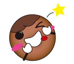 Donut with a face sticker #5232229