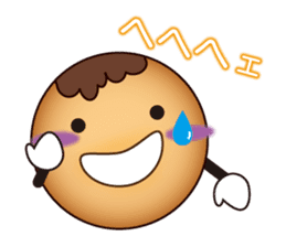 Donut with a face sticker #5232247