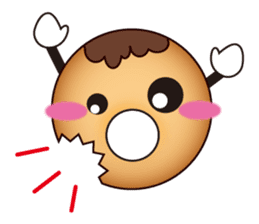 Donut with a face sticker #5232248