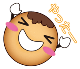 Donut with a face sticker #5232254