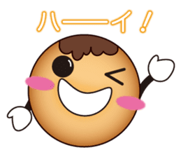 Donut with a face sticker #5232255