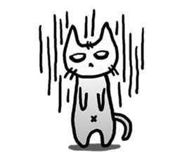 Kuraneko is gloomy cat. sticker #5233161
