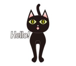 Niya of black cat (English) sticker #5233628