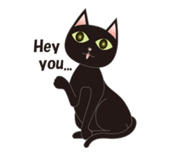 Niya of black cat (English) sticker #5233632