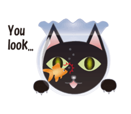 Niya of black cat (English) sticker #5233633