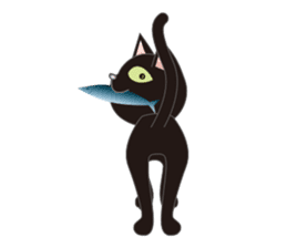 Niya of black cat (English) sticker #5233634