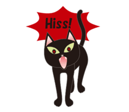 Niya of black cat (English) sticker #5233635