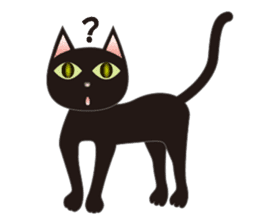 Niya of black cat (English) sticker #5233636