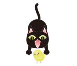 Niya of black cat (English) sticker #5233637