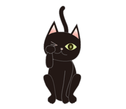 Niya of black cat (English) sticker #5233644