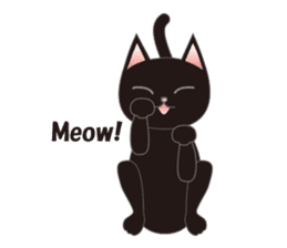Niya of black cat (English) sticker #5233648