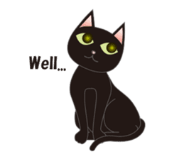 Niya of black cat (English) sticker #5233650
