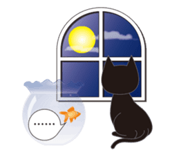 Niya of black cat (English) sticker #5233653