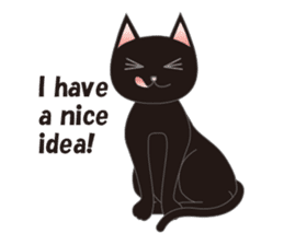 Niya of black cat (English) sticker #5233654