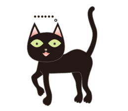 Niya of black cat (English) sticker #5233655