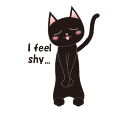 Niya of black cat (English) sticker #5233656