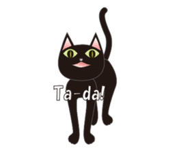 Niya of black cat (English) sticker #5233659
