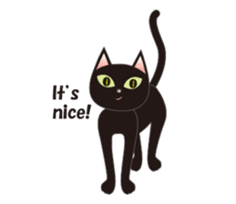 Niya of black cat (English) sticker #5233660