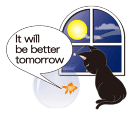 Niya of black cat (English) sticker #5233661