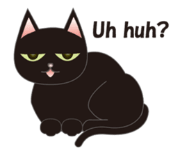 Niya of black cat (English) sticker #5233662
