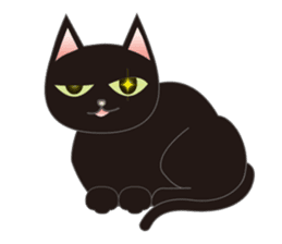 Niya of black cat (English) sticker #5233666