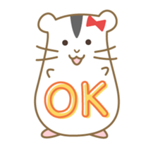 Soft hamster girl sticker sticker #5234308