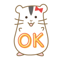 Soft hamster girl sticker sticker #5234308